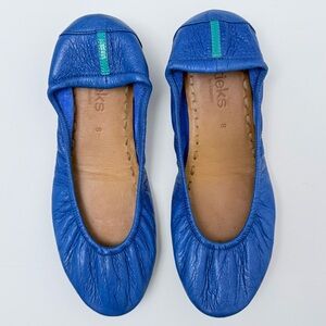 Tieks Cobalt Blue Leather Ballet Flats Size 8